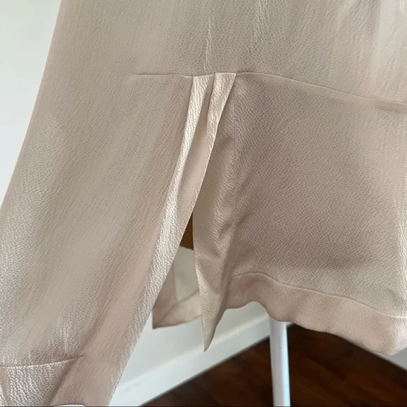 Fabiana Filippi High Neck Champagne Silk Sleeveless Blouse - Picture 4 of 15